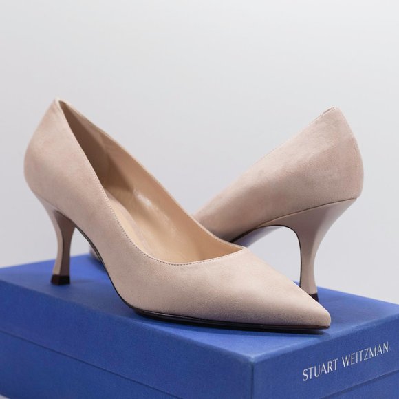 Stuart Weitzman Shoes - Stuart Weitzman Tippi 70 Suede Pointed Toe Pump